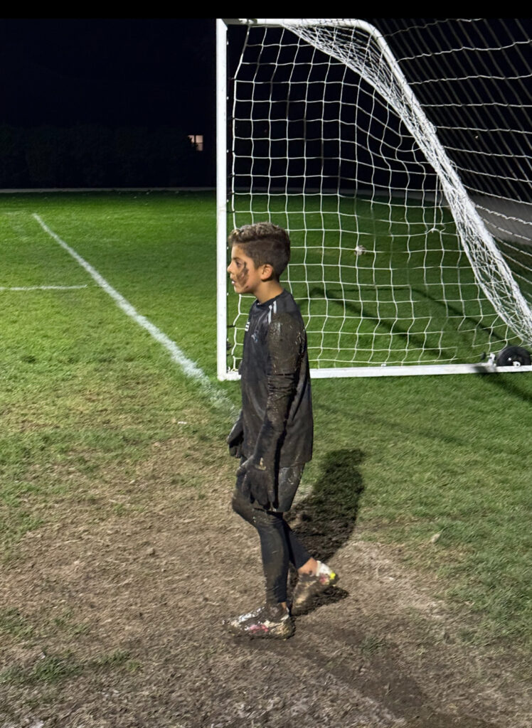 goalkeeper improving hand positioning during personalized training